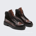 ABINITIO Custom Designer Lace Up Men's Leather Winter Walking Boots Shoes